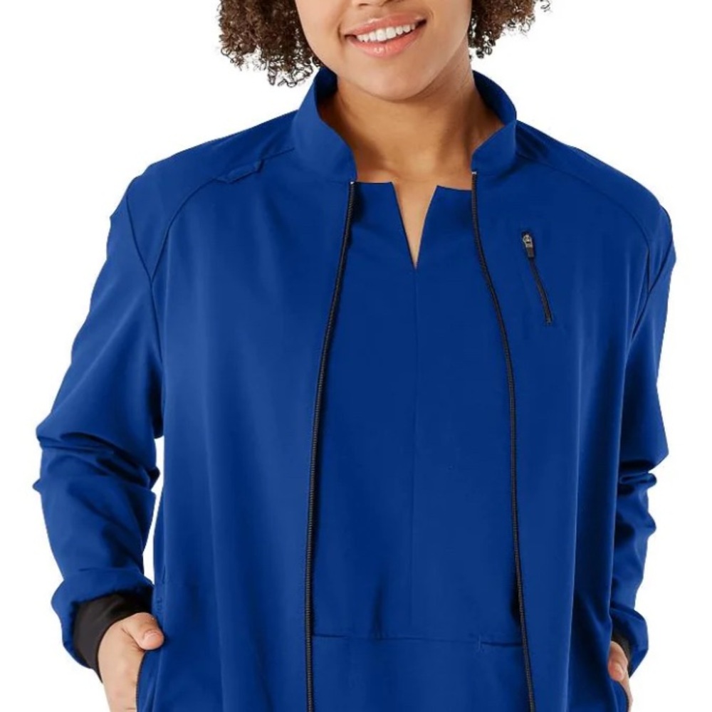 Med line Solano Ave Women’s Scrub Jacket NWOT - Royal Blue